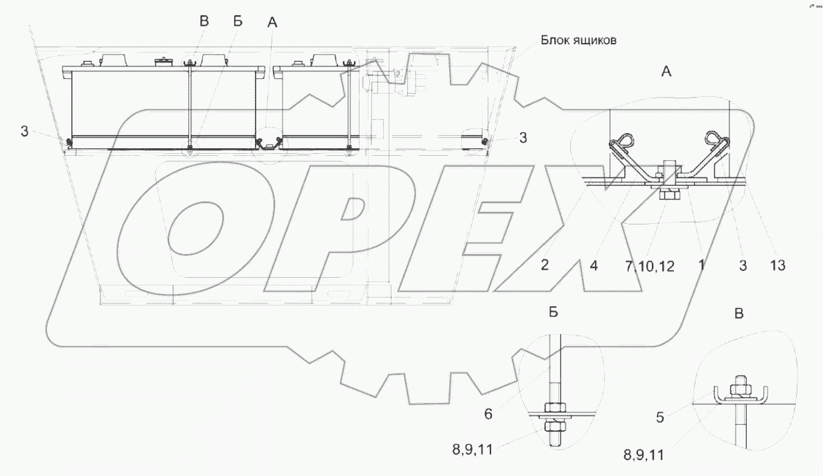  Установка аккумуляторов КВК 0100020