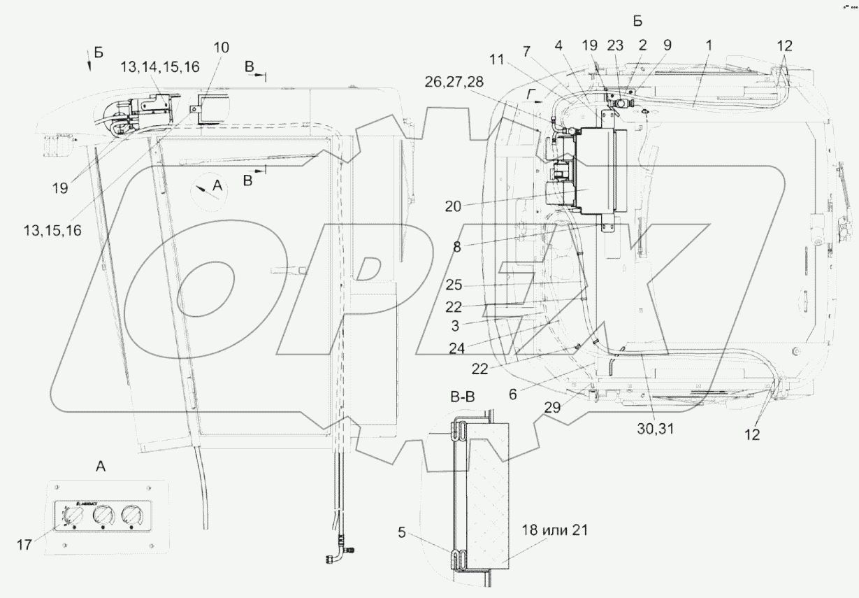  Установка испарителя КВК 0120530