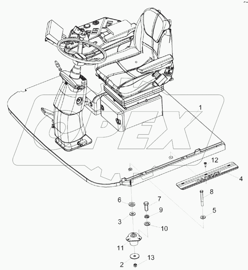  Установка площадки управления КВК 0129200А
