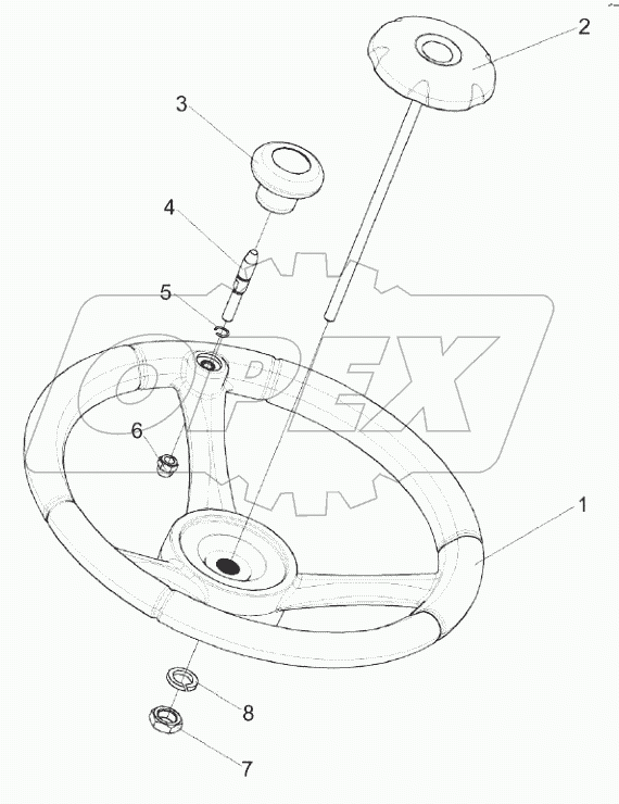  Установка колеса рулевого КЗК-12-0122300