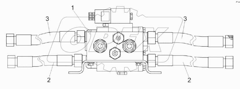  Установка гидроблока подключения управляемого моста КВК 0601710
