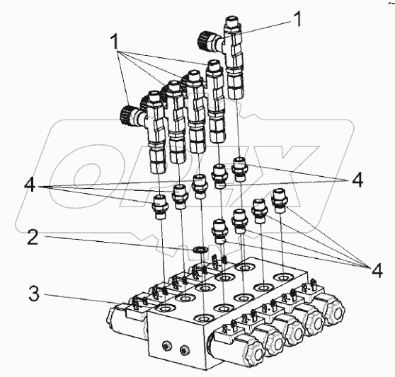  Гидроблок пятисекционный КВК-2-0602310
