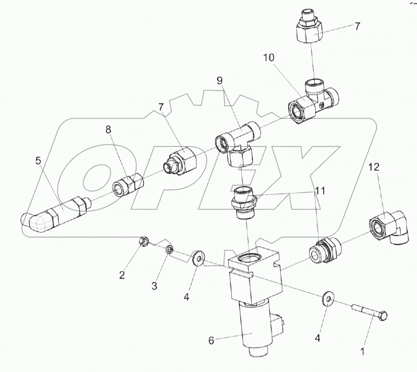  Клапан блока пневмогидроаккумуляторов КВК 0602330Б