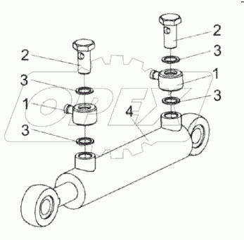  Гидроцилиндр подъема силосопровода КВК 0602510А