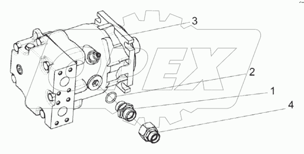  Гидромотор привода адаптеров КВК 0604250