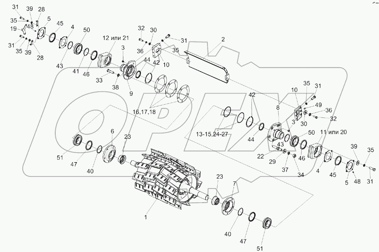  Установка барабана КВК 0115020