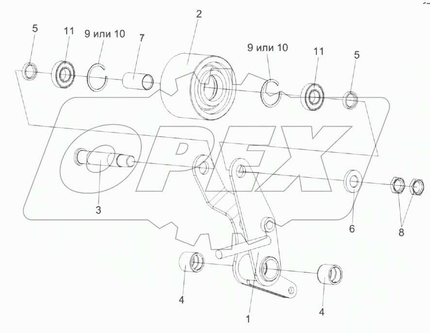  Рычаг КВК 0131010