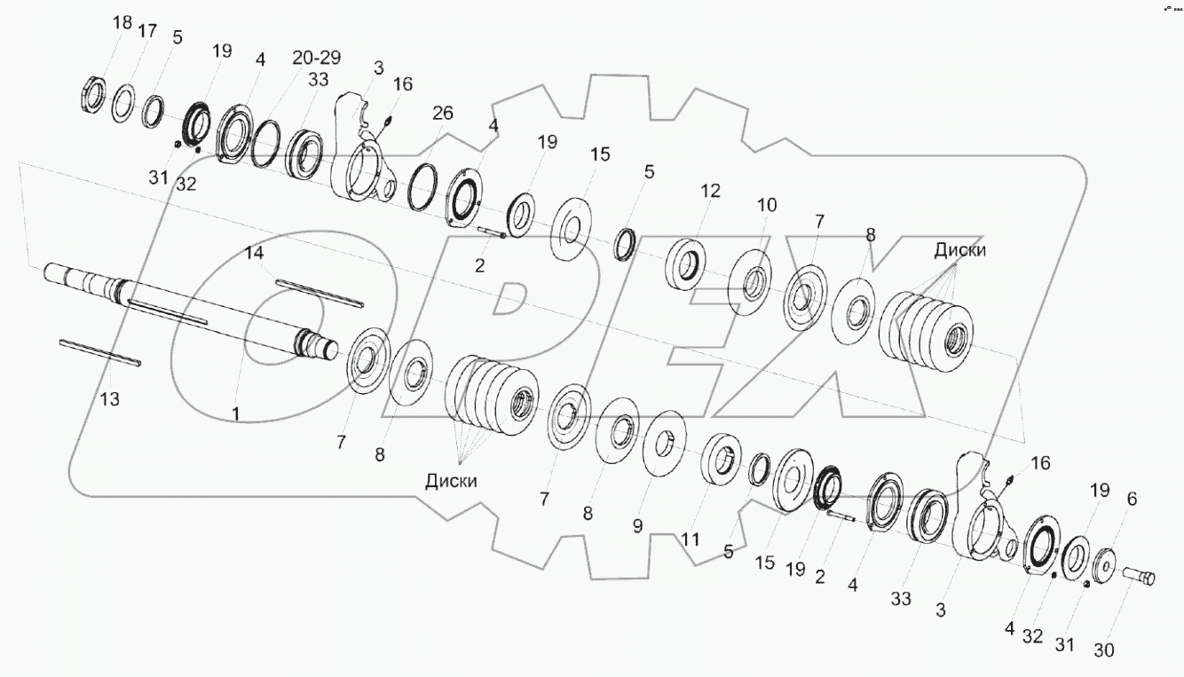 Валец нижний КВК 0149710