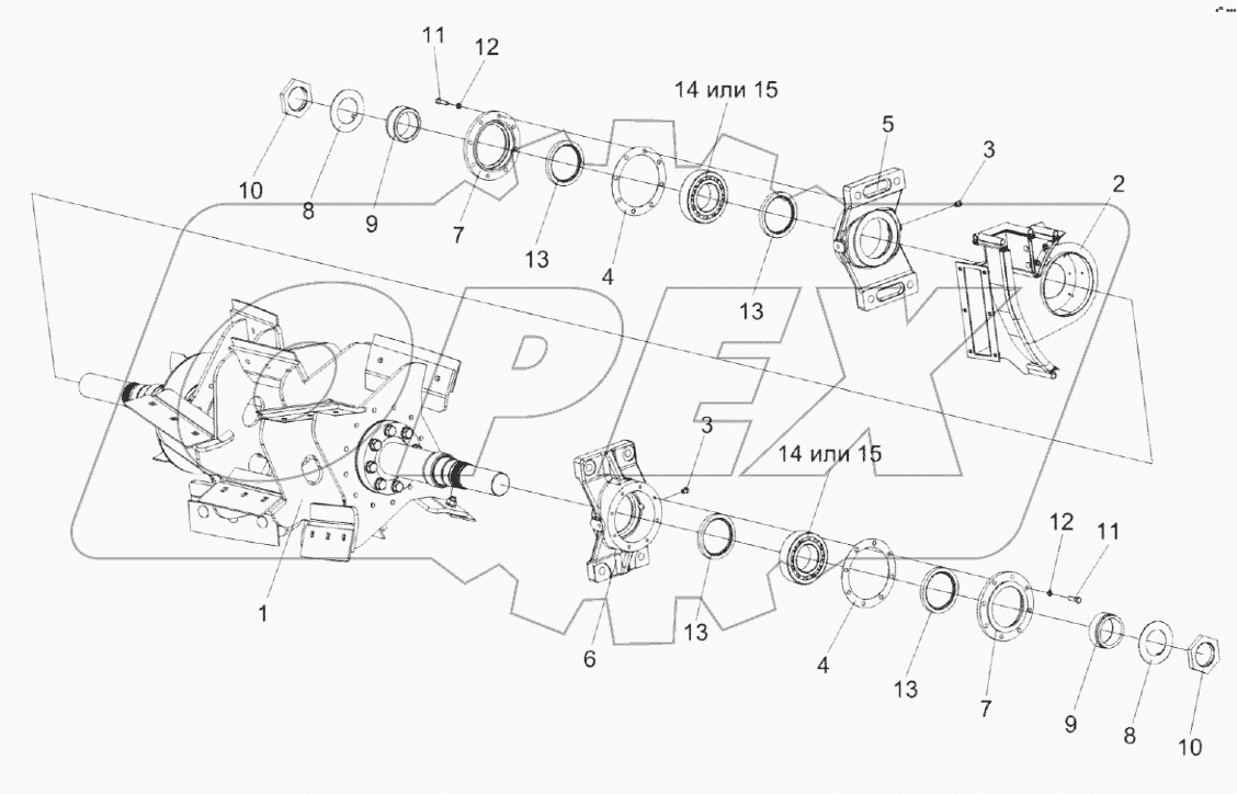  Вал ускорителя выброса КВК 0142400