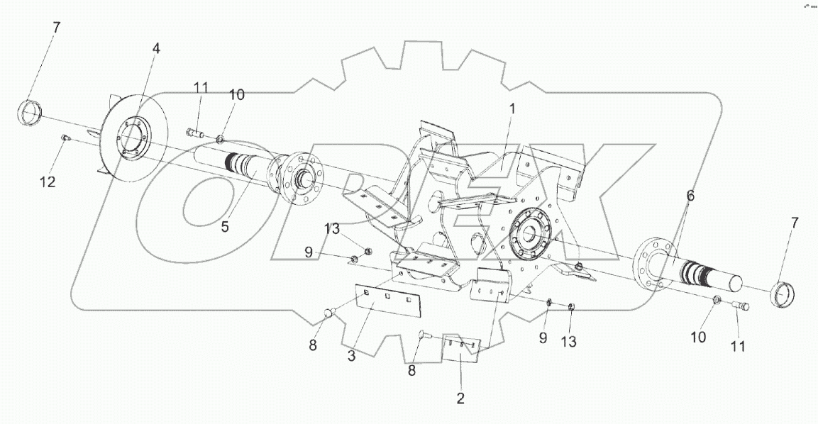  Вал ускорителя выброса КВК 0142410А