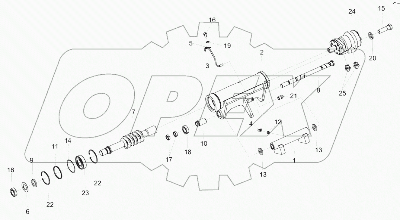  Механизм поворота силосопровода КВК 0143150