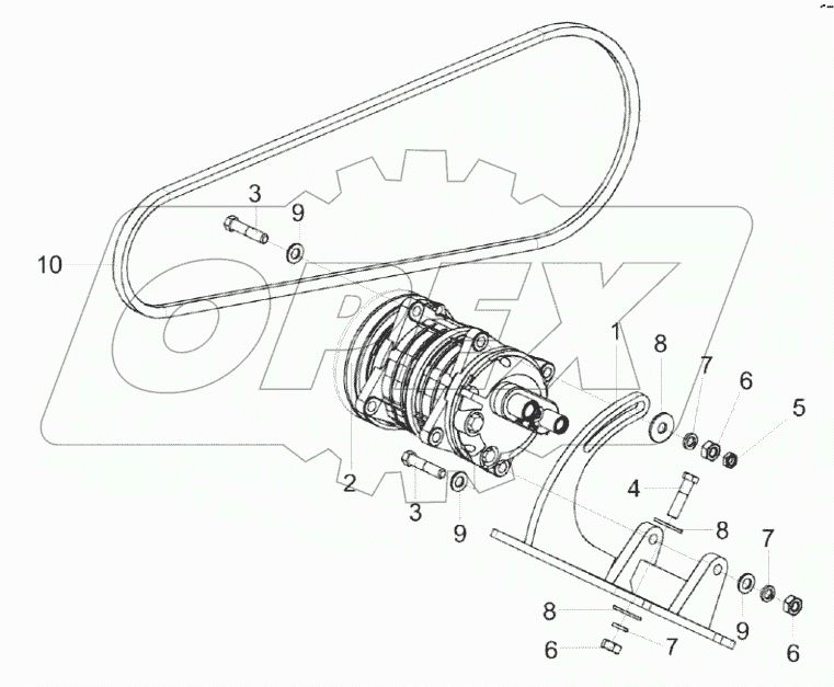  Установка компрессора КВК-2-0121030