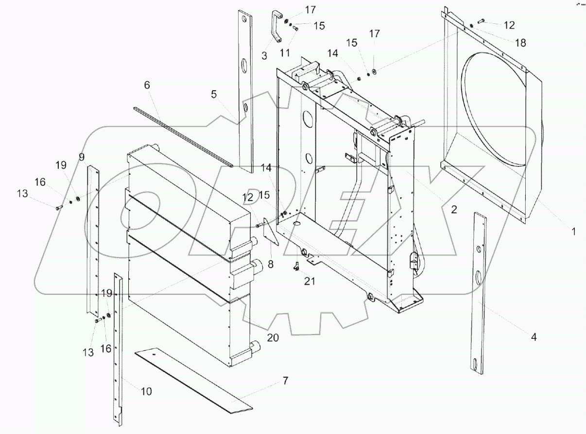  Установка радиатора КВК 0152010