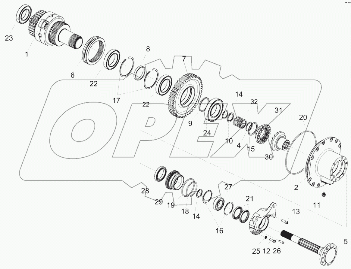  Блок дифференциала КВК-6-0107080
