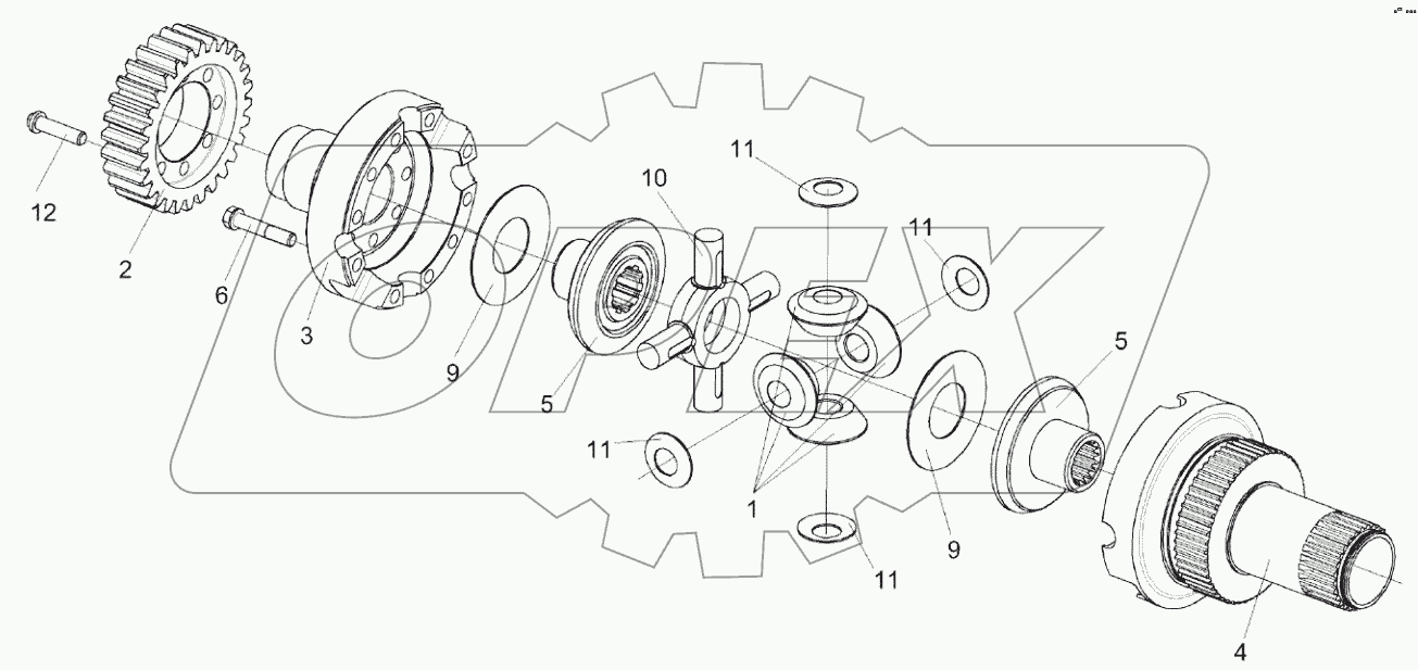  Блок дифференциала КВК 0106200