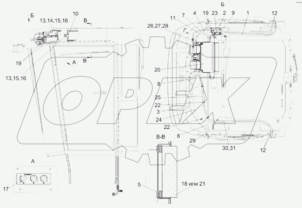  Установка испарителя КВК 0120530