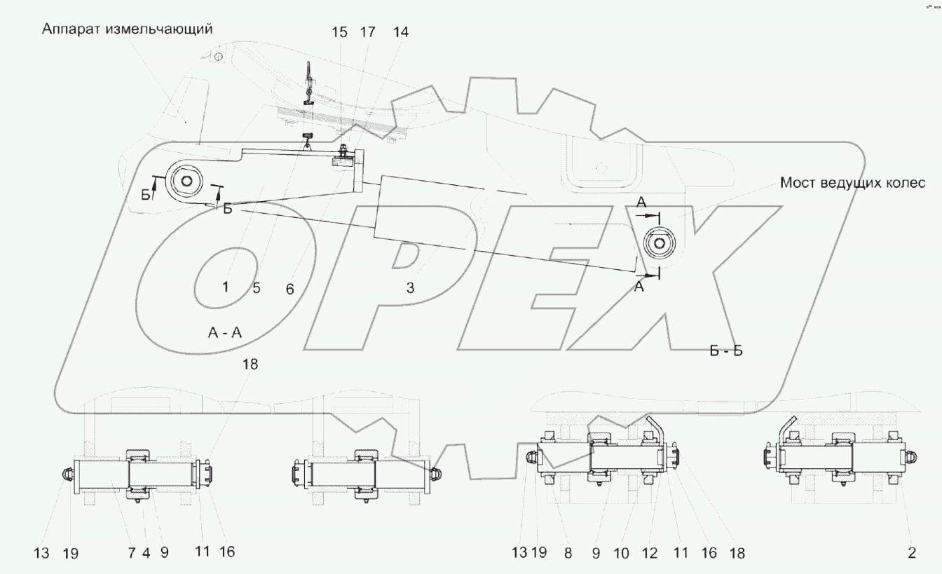  Механизм вывешивания КВК 0105000