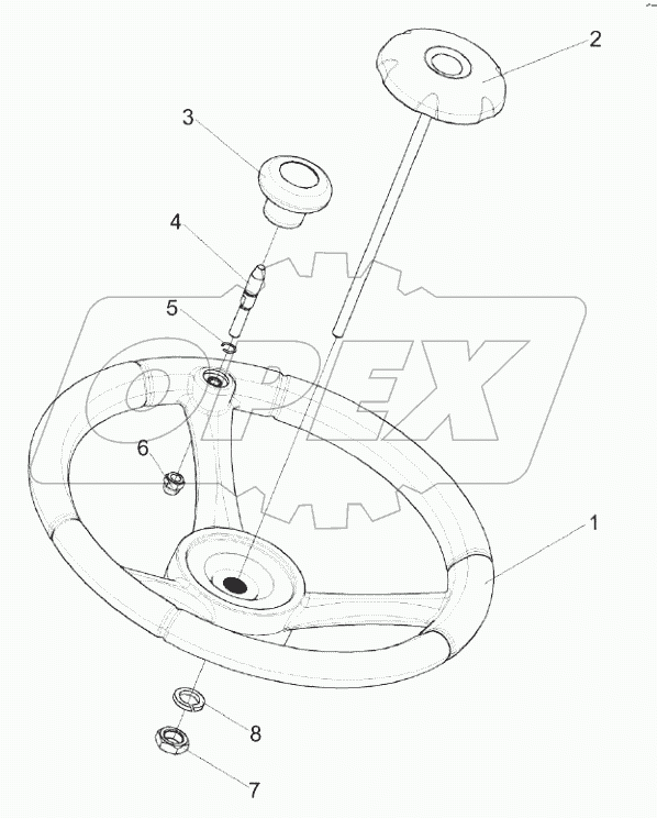  Установка колеса рулевого КЗК-12-0122300