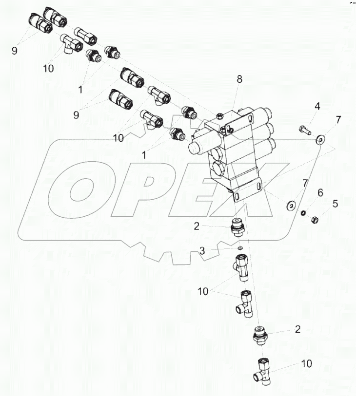  Гидроблок управления переключением передач КВК-2-0601330