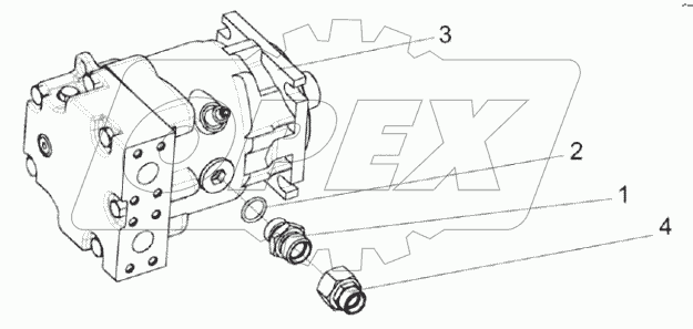  Гидромотор привода адаптеров КВК 0604250