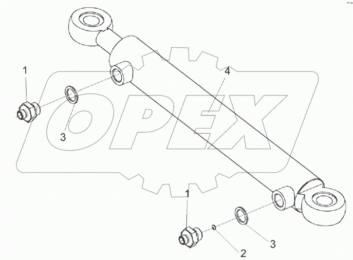  Гидроцилиндр перемещения питающего аппарата КВК 0602520