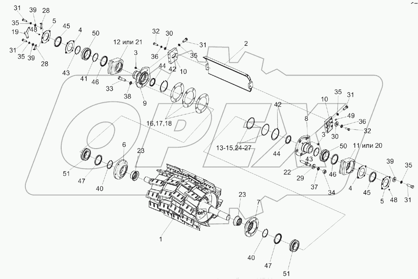  Установка барабана КВК 0115020