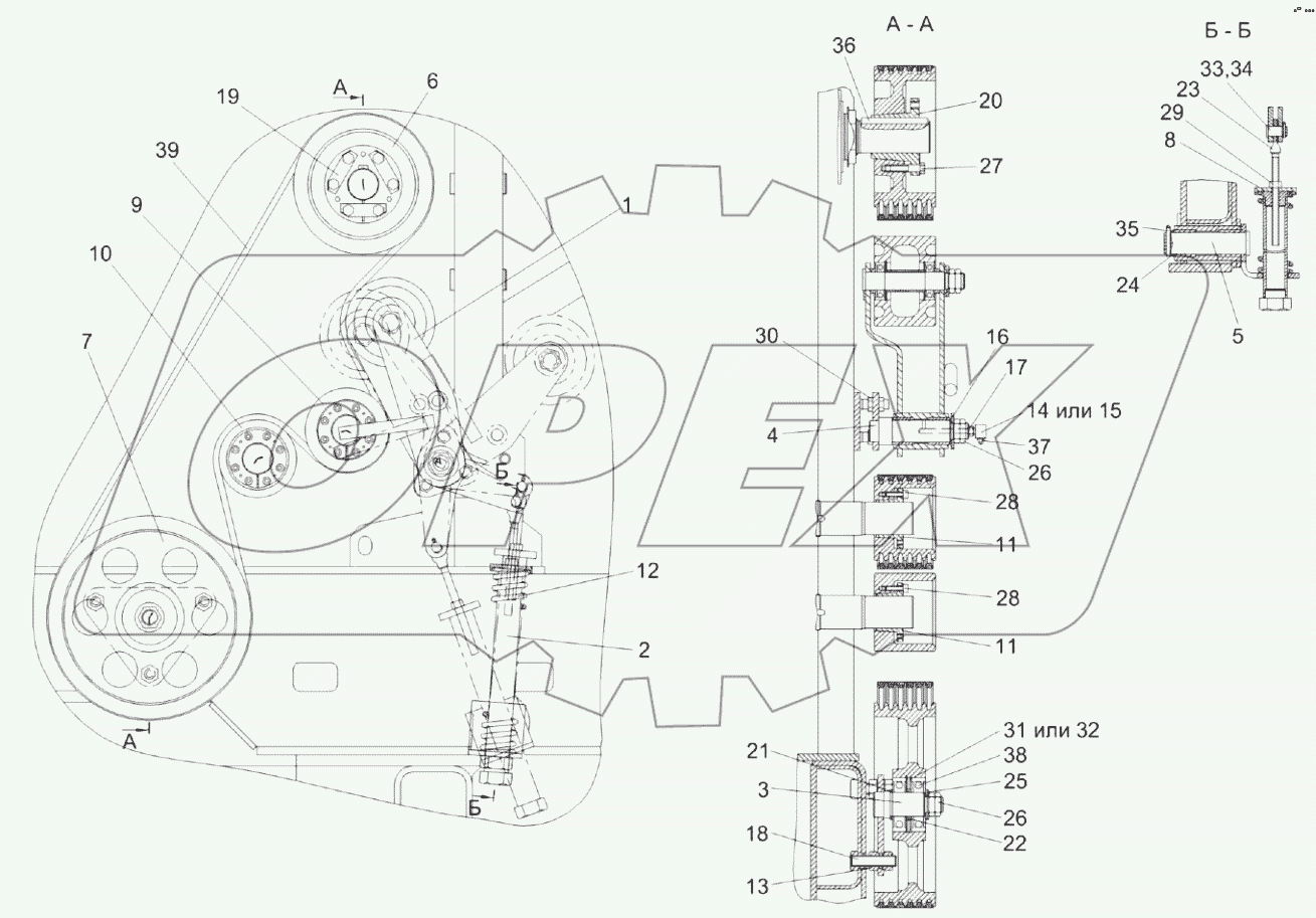 Привод доизмельчающего устройства КВК 0131000