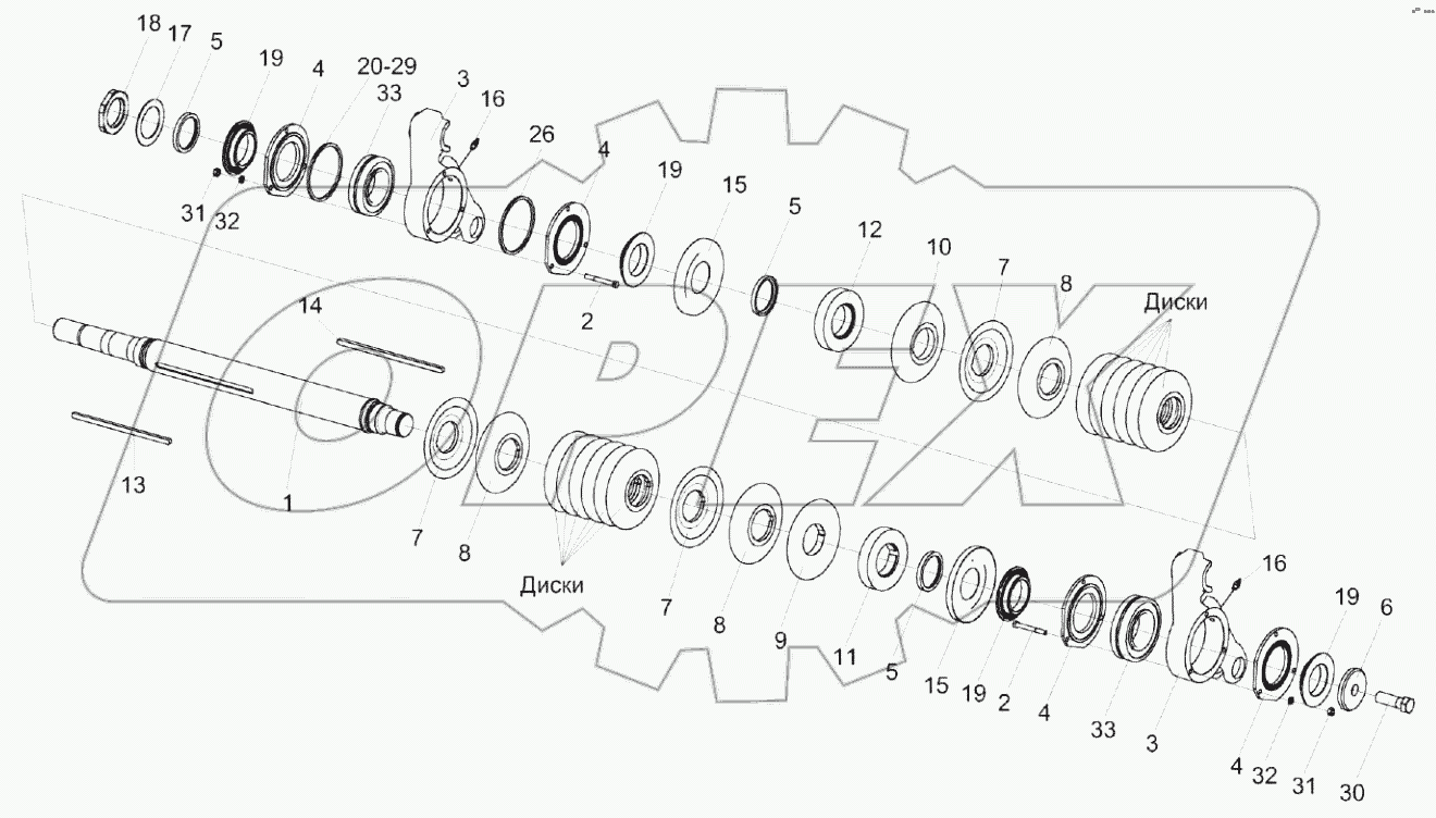  Валец нижний КВК 0149710