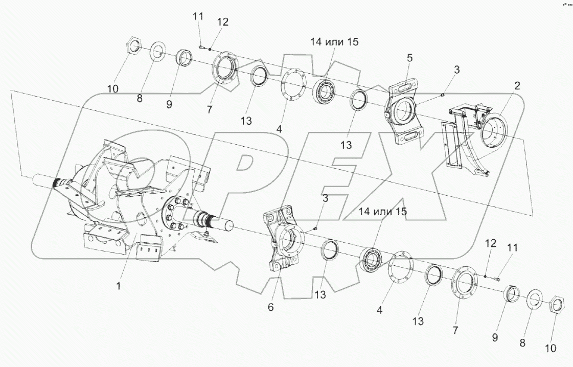  Вал ускорителя выброса КВК 0142400