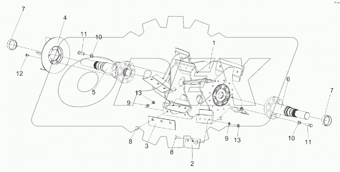  Вал ускорителя выброса КВК 0142410А