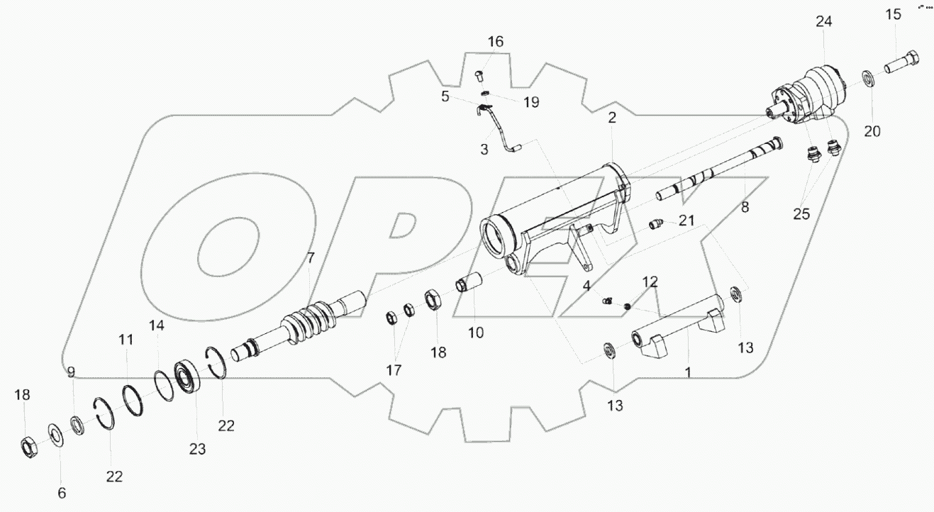  Механизм поворота силосопровода КВК 0143150