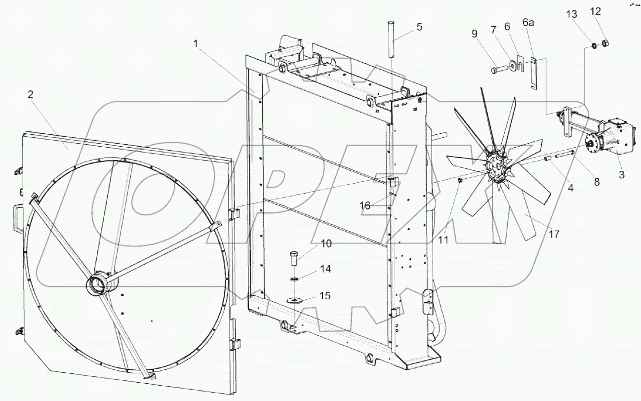  Установка блока радиаторов КВК 0152000-01