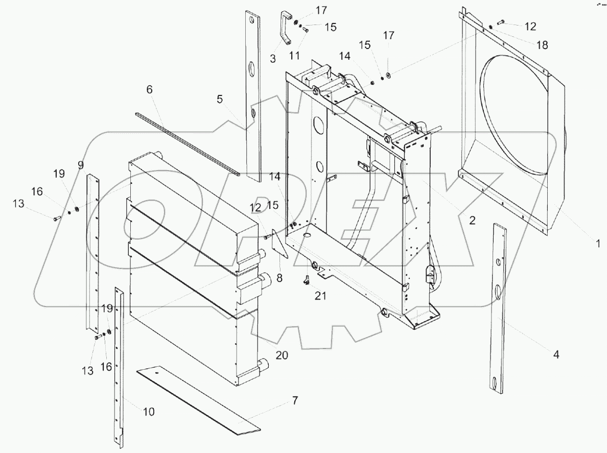  Установка радиатора КВК 0152010-01