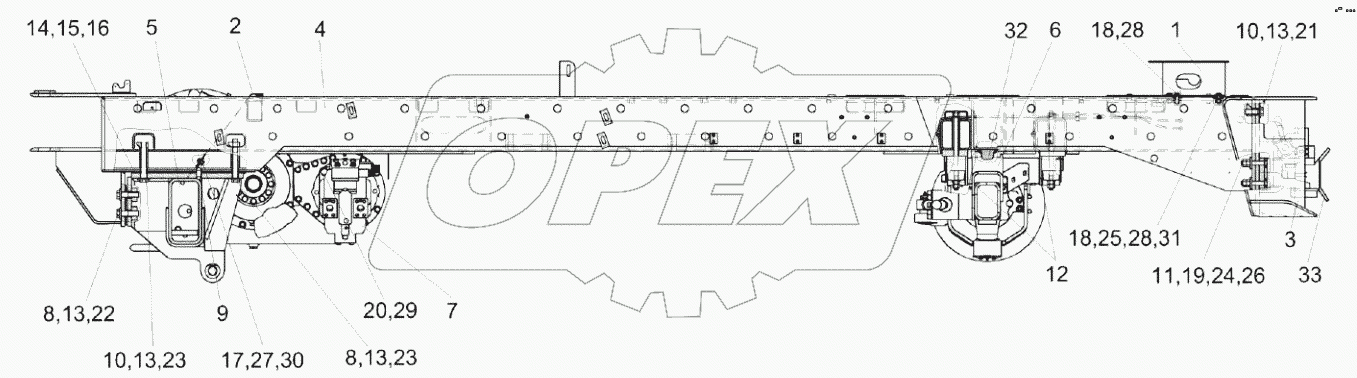  Шасси КВК 0101300