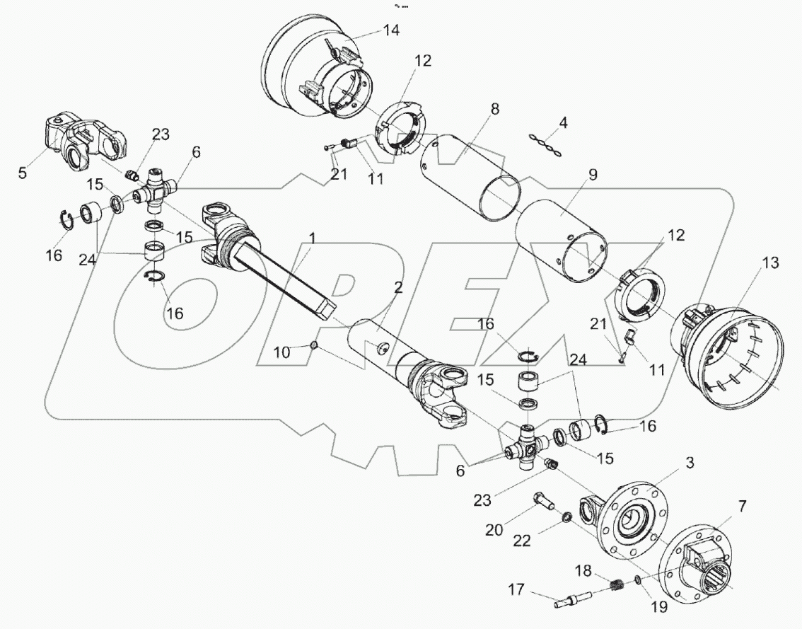  Вал карданный телескопический КВК 0900400