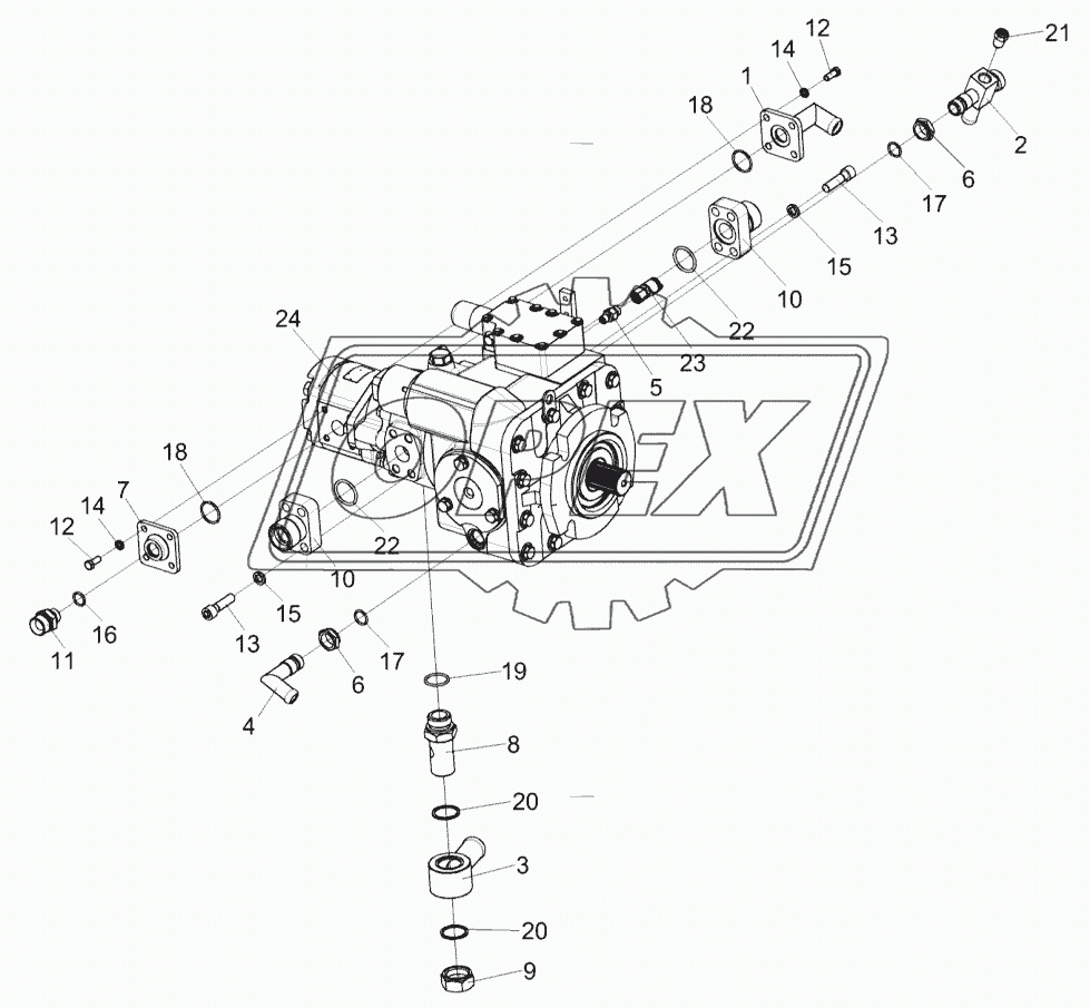 Гидронасос двухсекционный КЗК-5-4-0601100