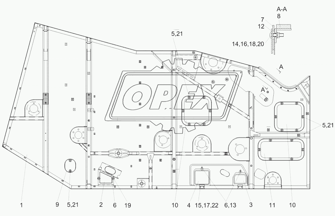 Боковина правая КЗК-5-4-0202060