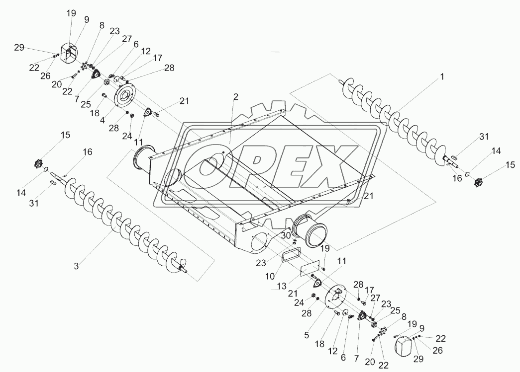 Блок шнеков КЗК-10-0218010А