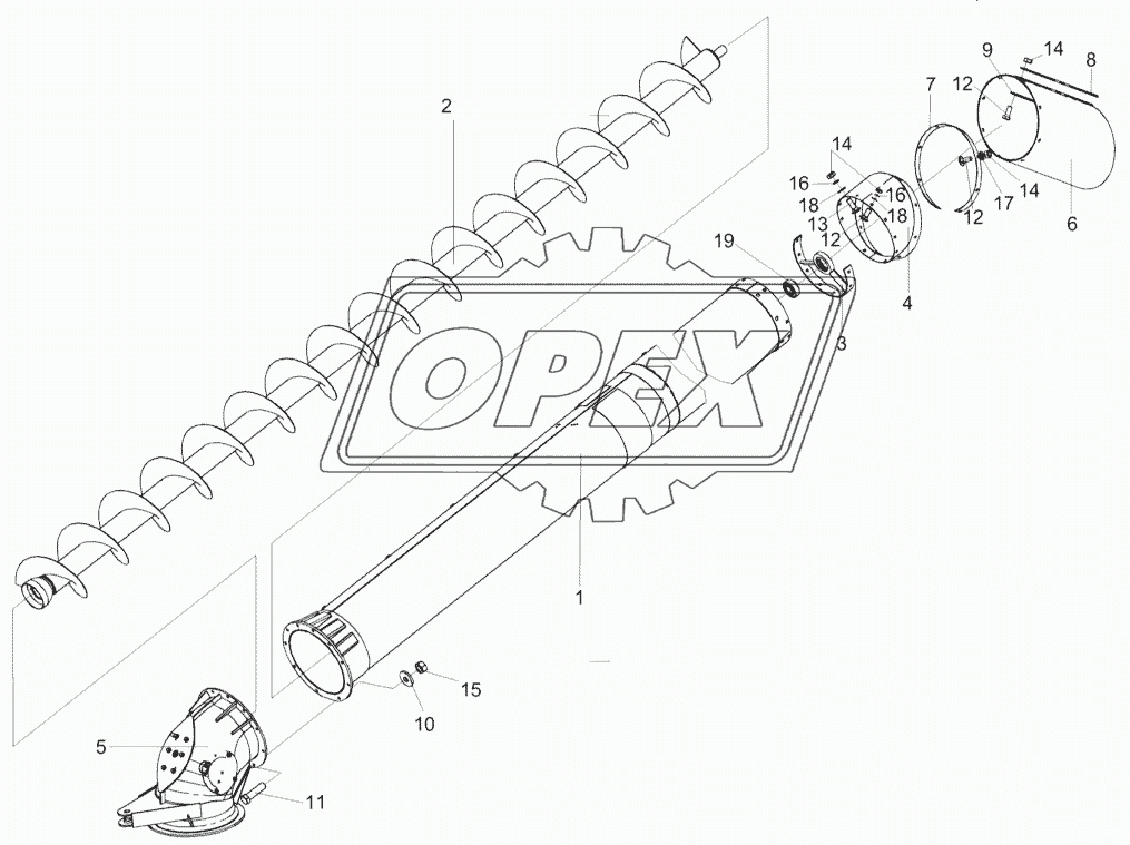 Шнек с отводом КЗК-12-0206000А