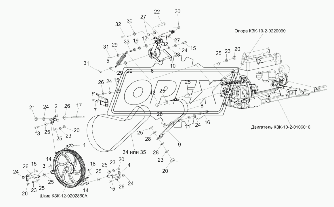 Привод главного контрпривода КЗК-10-1-0220000А