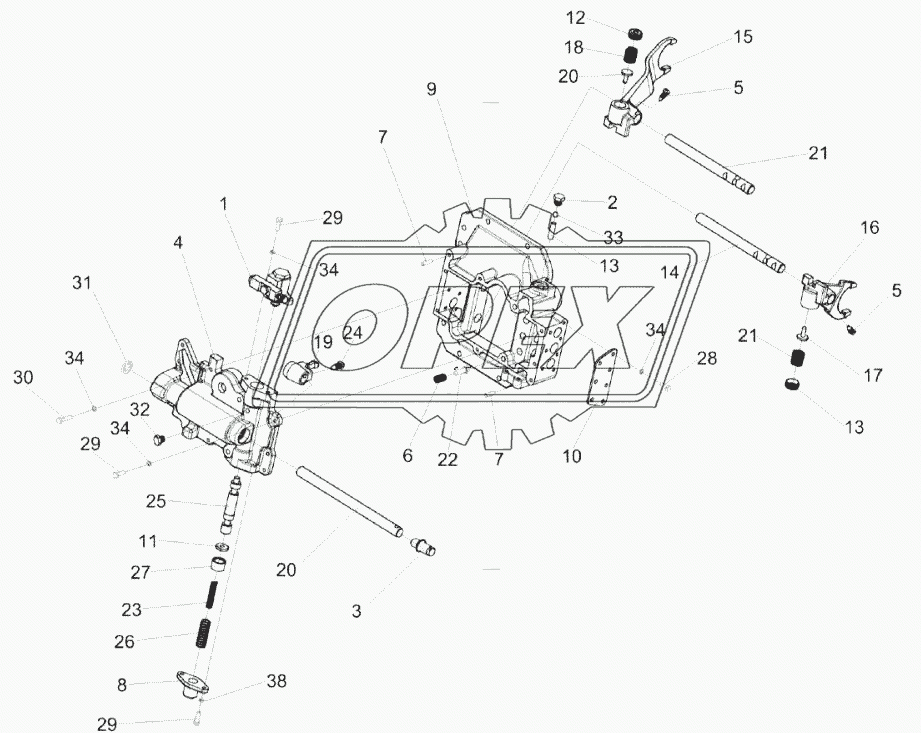 Механизм переключения передач КЗК-12-0107560