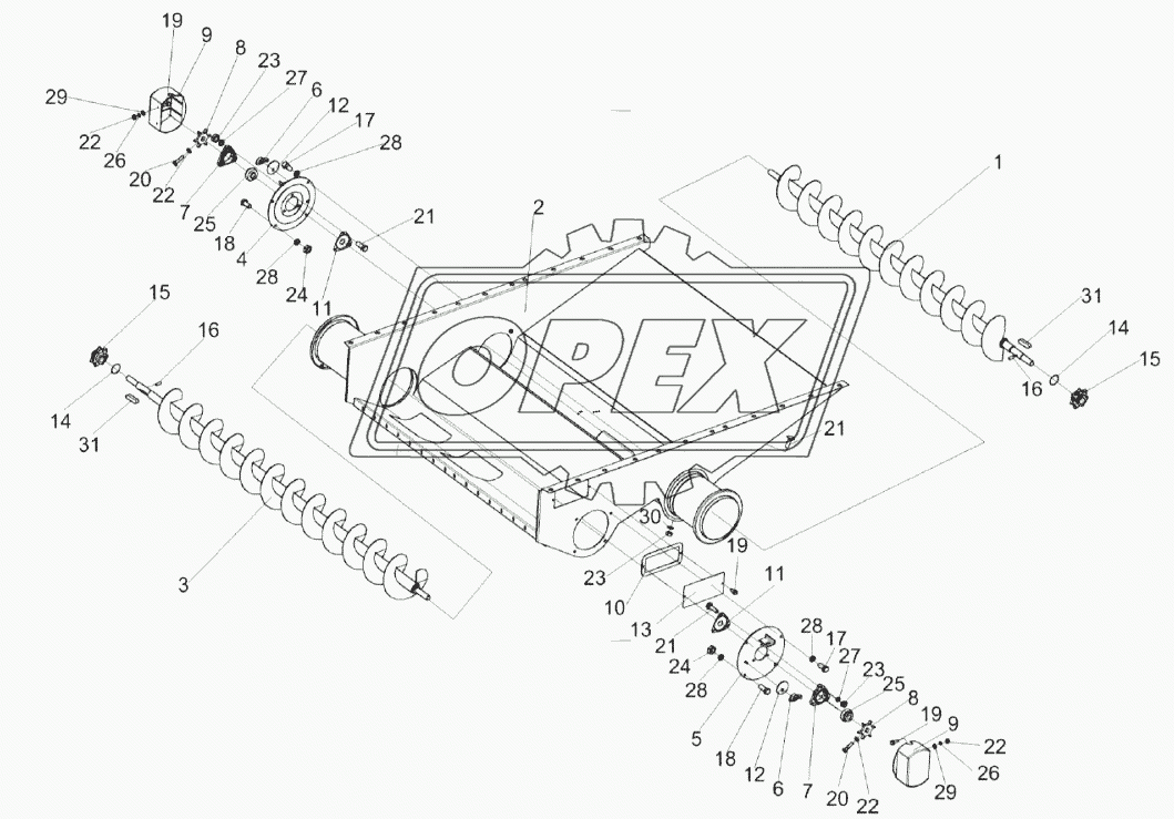 Блок шнеков КЗК-10-0218010А