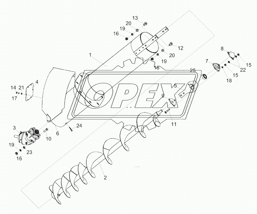 Шнек загрузной КЗК-10С-0216000