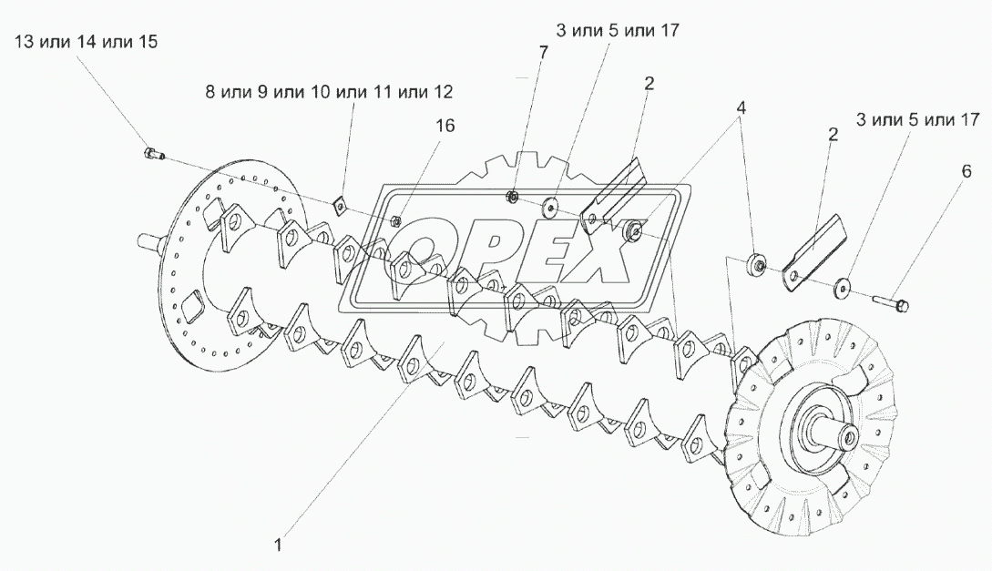 Ротор измельчителя КЗК-10-0290140А