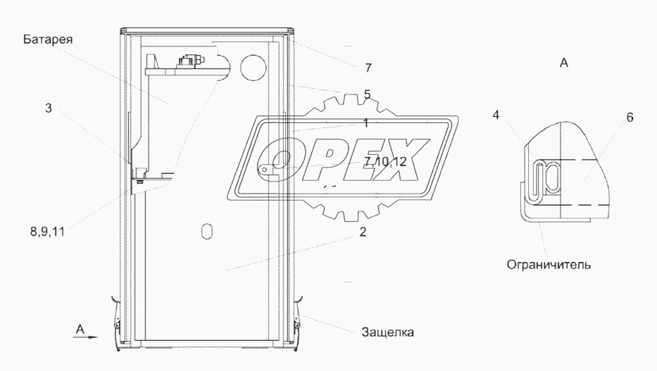 Ящик аккумуляторный КЗК-12-0129000А