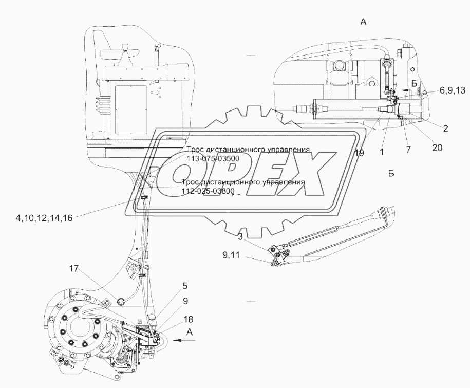 Установка механизма переключения передач КЗК-10-3-0119290