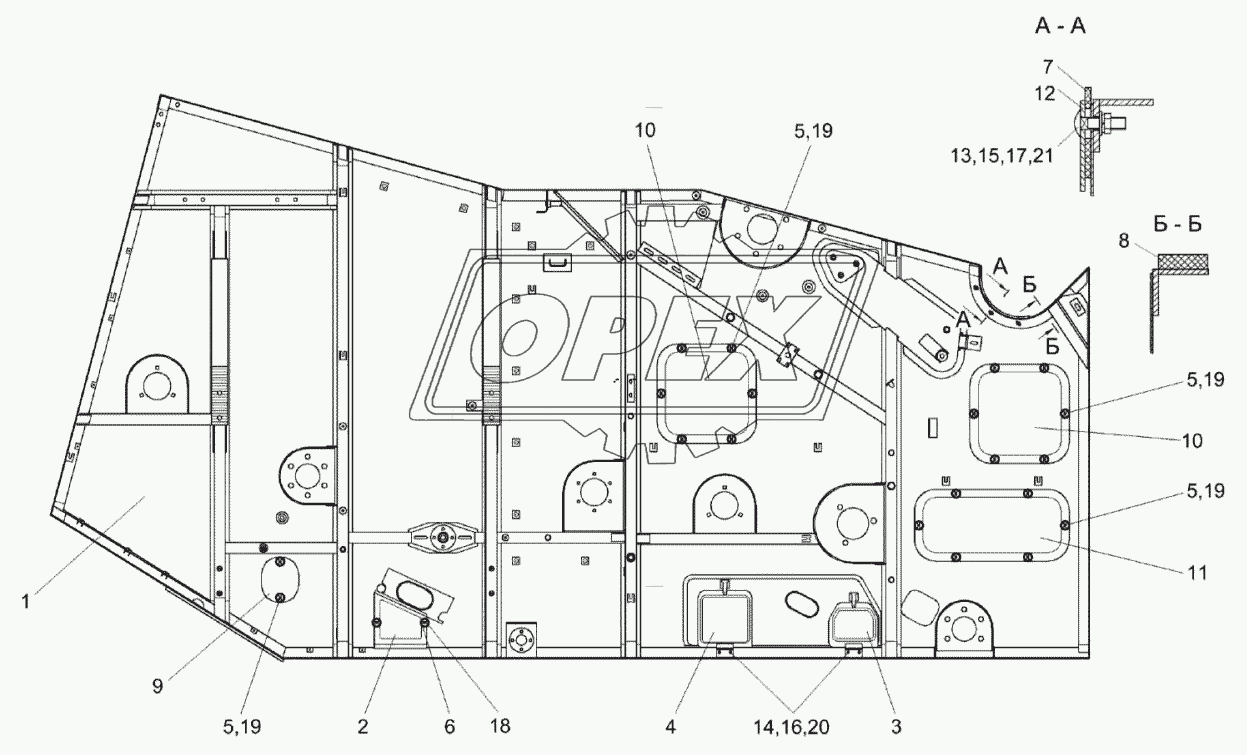 Боковина правая КЗК-10-0202040