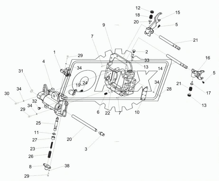 Механизм переключения диапазонов КЗК-12-0107560