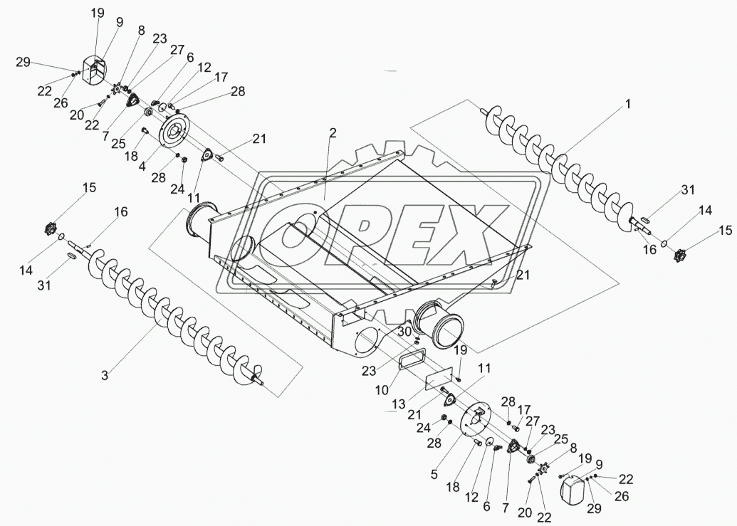 Блок шнеков КЗК-10-0218010А