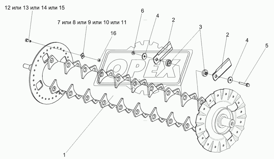 Ротор измельчителя КЗК-10-0290140А